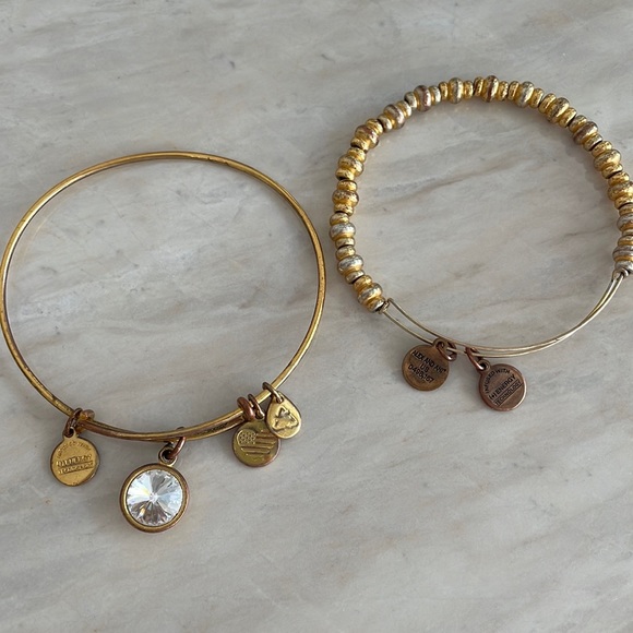 Alex & Ani Bracelet Bundle Gold - Picture 1 of 3